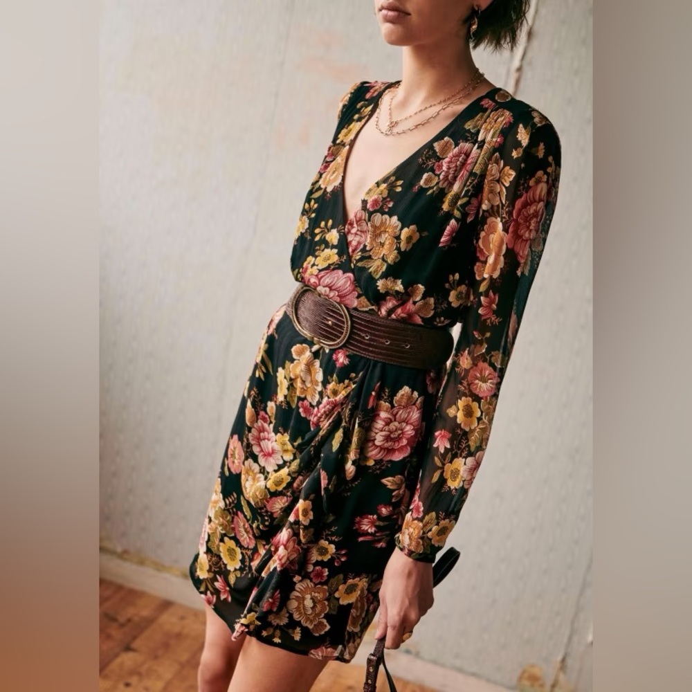 Sezane Zoey Dress in Russian Doll Print